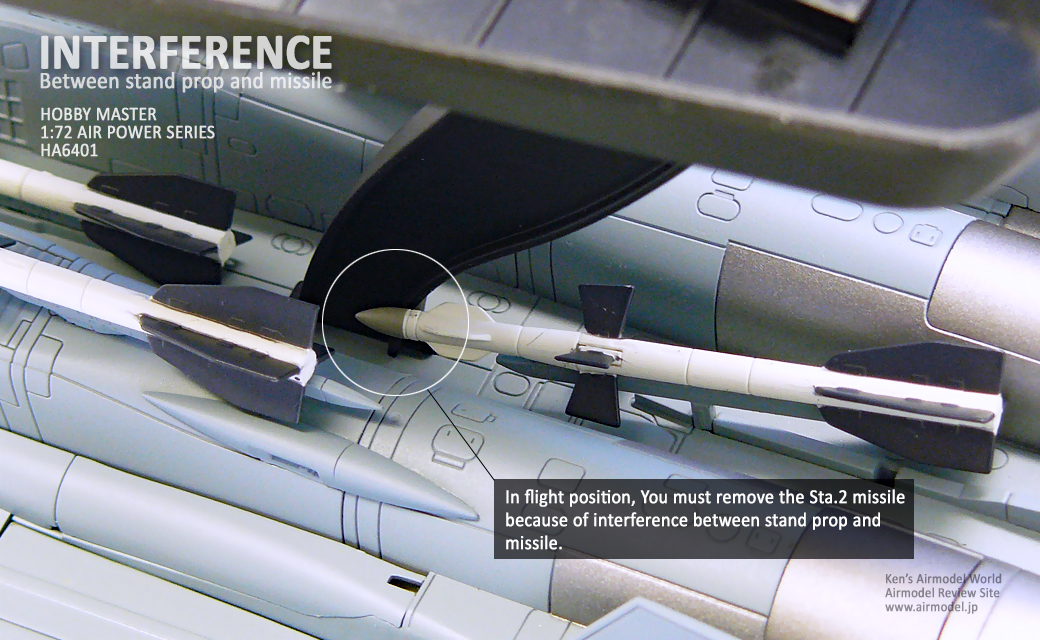 Interference between stand prop and missile